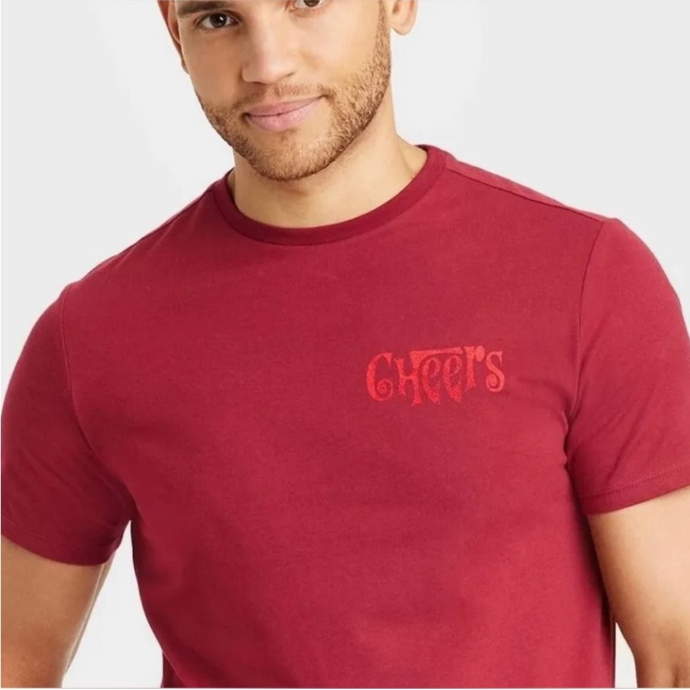 Goodfellow & Co Cheers Short Sleeve Burgundy Shirt